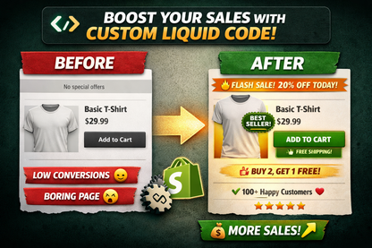 Shopify için Satış Artıran Custom Liquid Kod Paketi