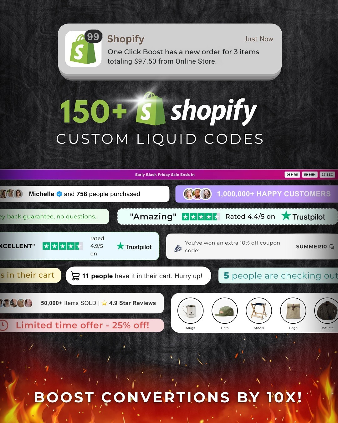 Shopify için Satış Artıran Custom Liquid Kod Paketi